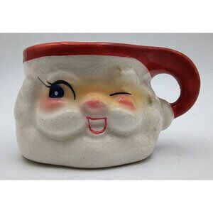 Vintage 1962 Holt Howard Ceramic Santa Claus Mug With Winking Face